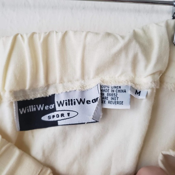 90's Linen Buttercream Pull on Pants Women's XL Minimalist - Picture 6 of 6